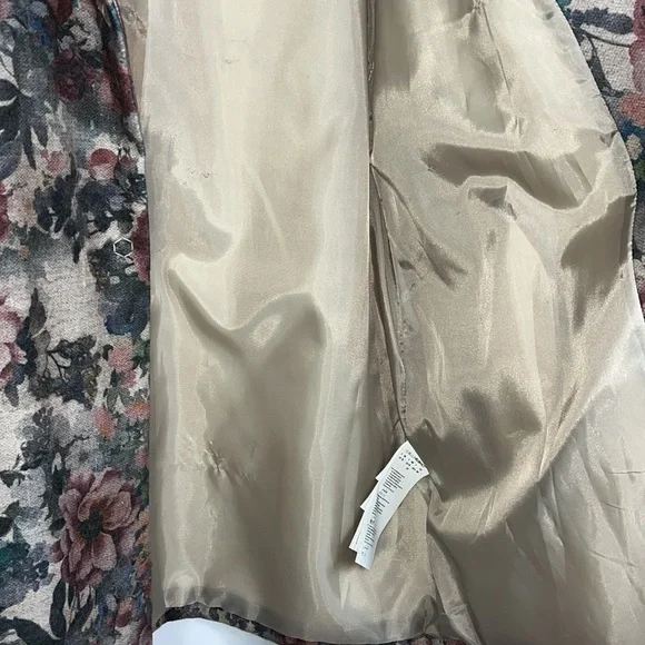 Fiorella Rubino floral print snap front coat with pockets Sz 8 - Picture 10 of 13